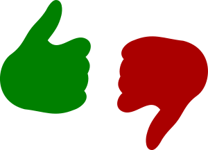 openclipart圖庫：Thumb up and down