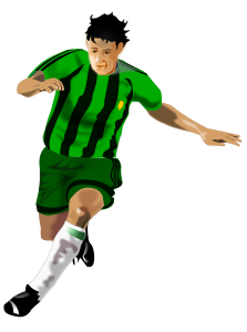 openclipart圖庫：Soccer Player (Green/Black)