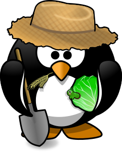 openclipart圖庫：Farmer penguin
