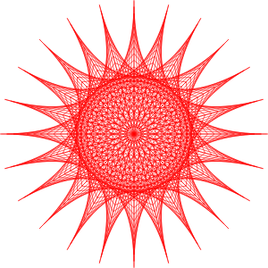 openclipart圖庫：String Art Symbol 60 Degrees