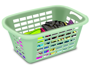 openclipart圖庫：Basket With Folded Laundry
