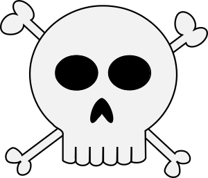 openclipart圖庫：Punk Skull Crossbones
