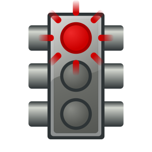 openclipart圖庫：Flashing red traffic light