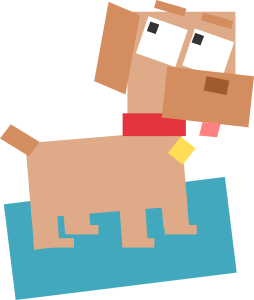openclipart圖庫：Square animal cartoon dog