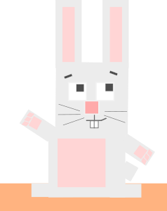 openclipart圖庫：Square animal cartoon rabbit