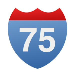 openclipart圖庫：Interstate 75 icon