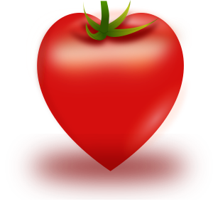 openclipart圖庫：Vector Heart Tomato