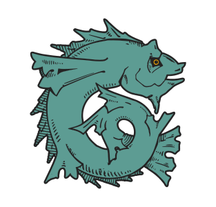 openclipart圖庫：Stylized Fish-Color