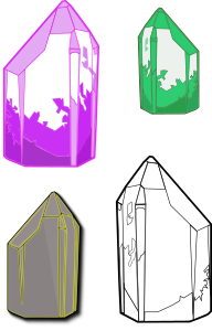 openclipart圖庫：Quartz Crystals