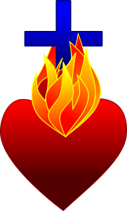 openclipart圖庫：Heart On Fire