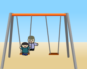 openclipart圖庫：Child on a swing