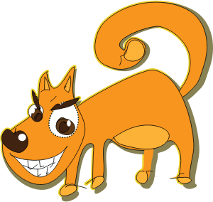 openclipart圖庫：smiling dog