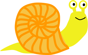 openclipart圖庫：Snail Orange