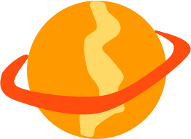 openclipart圖庫：Orange Planet