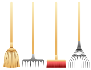 openclipart圖庫：Brooms And Rakes