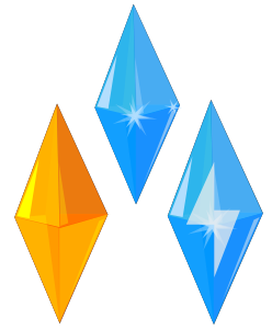 openclipart圖庫：Crystal gems - Glittering Blue & Yellow precious gems
