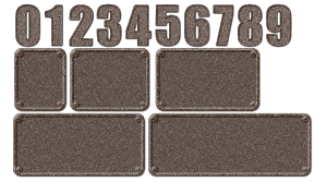 openclipart圖庫：Metal Numbers and Backgrounds