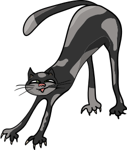 openclipart圖庫：cat streching