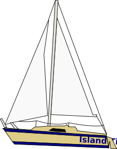 openclipart圖庫：Island Time Sailboat