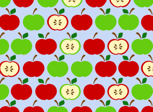 openclipart圖庫：Apples Pattern Blue