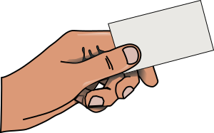 openclipart圖庫：hand with card