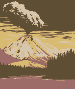 openclipart圖庫：Volcano Goes Boom