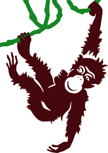 openclipart圖庫：Hanging Monkey