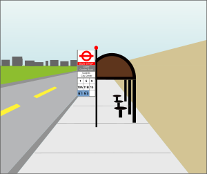 openclipart圖庫：UK-style bus stop