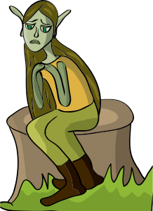 openclipart圖庫：depressed elf