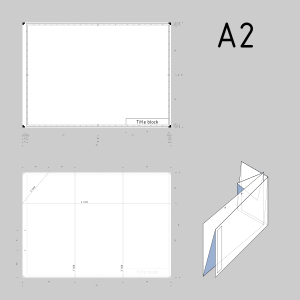 openclipart圖庫：DIN A2 technical drawing format and folding