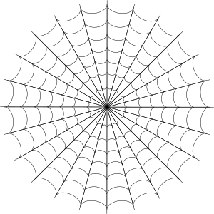 openclipart圖庫：Spider web (circular)
