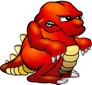 openclipart圖庫：Cartoon monster, Red