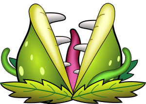 openclipart圖庫：Monster Plant (Green, "BiteMe")