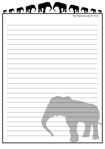 openclipart圖庫：Thai Elephant Letter Art Form