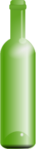 openclipart圖庫：empty green bottle