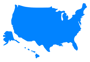 openclipart圖庫：USA Map Silhouette 