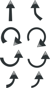 openclipart圖庫：Set of black arrows