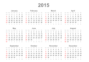 openclipart圖庫：2015 Calendar