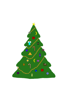 openclipart圖庫：Christmas Tree for Monkeys