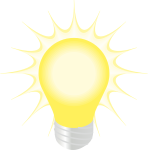 openclipart圖庫：Lightbulb with halo