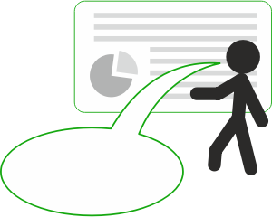 openclipart圖庫：Stick figure presenting