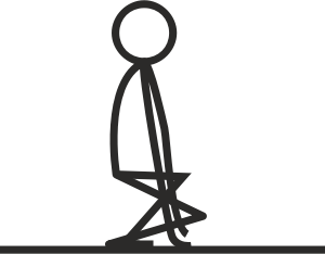 openclipart圖庫：Stick figure squatting