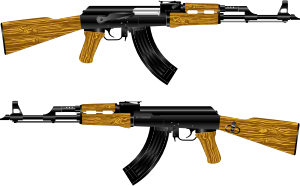 openclipart圖庫：AK 47 Rifle