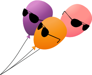 openclipart圖庫：Funny serious balloons