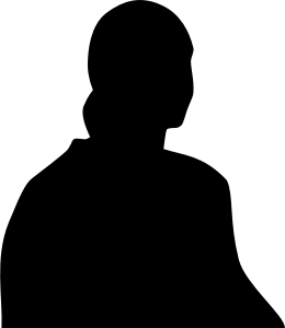 openclipart圖庫：Person sitting upper body silhouette
