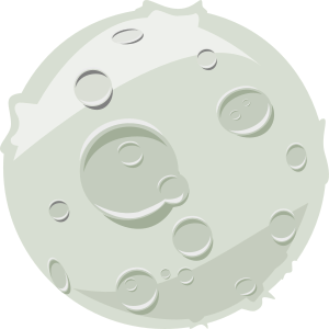 openclipart圖庫：Moon in comic style