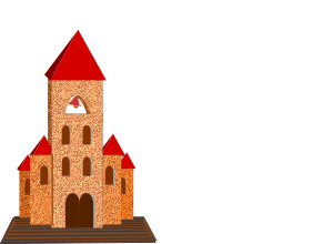openclipart圖庫：PEQUENA CIDADE, IGREJA, LOJAS