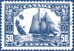 openclipart圖庫：Bluenose canadian stamp