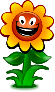 openclipart圖庫：Cartoon flower, game character