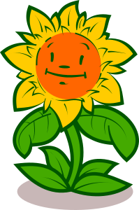 openclipart圖庫：Cartoon flower - cute